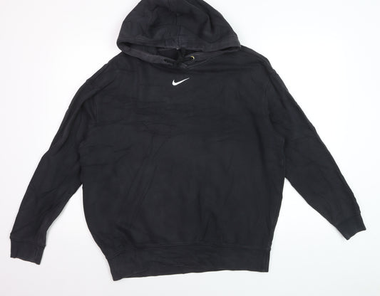 Nike Men's Black Pullover Hoodie Size S Regular Fit Sports Style