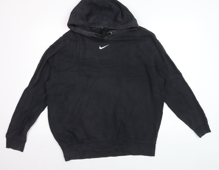Nike Men's Black Pullover Hoodie Size S Regular Fit Sports Style