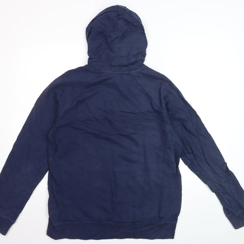 Carhartt Men’s Blue Pullover Hoodie L Cotton Logo Hooded Sweatshirt