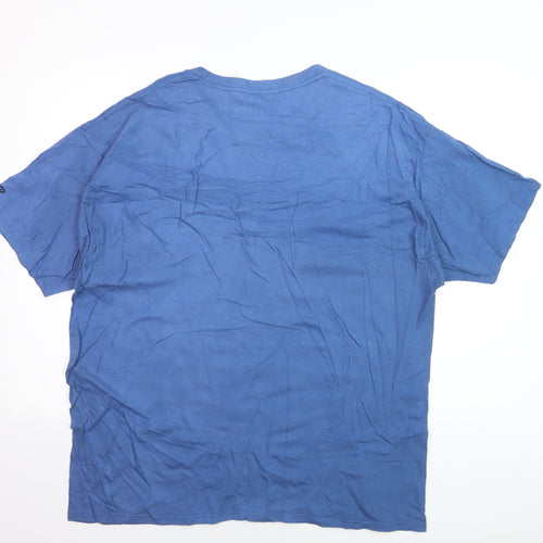 Champion Mens Blue XL Crew Neck Cotton Short Sleeve T-Shirt