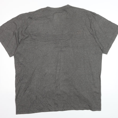 Nike Men's Grey Loose Fit Crew Neck T-Shirt XL Cotton Blend