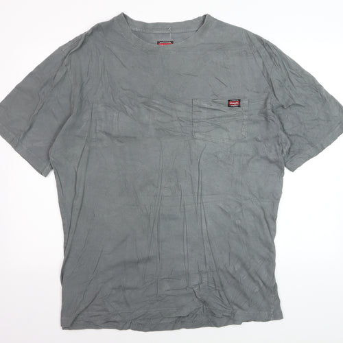 Wrangler Workwear Men's Grey XLT Crew Neck Cotton Pocket T-Shirt