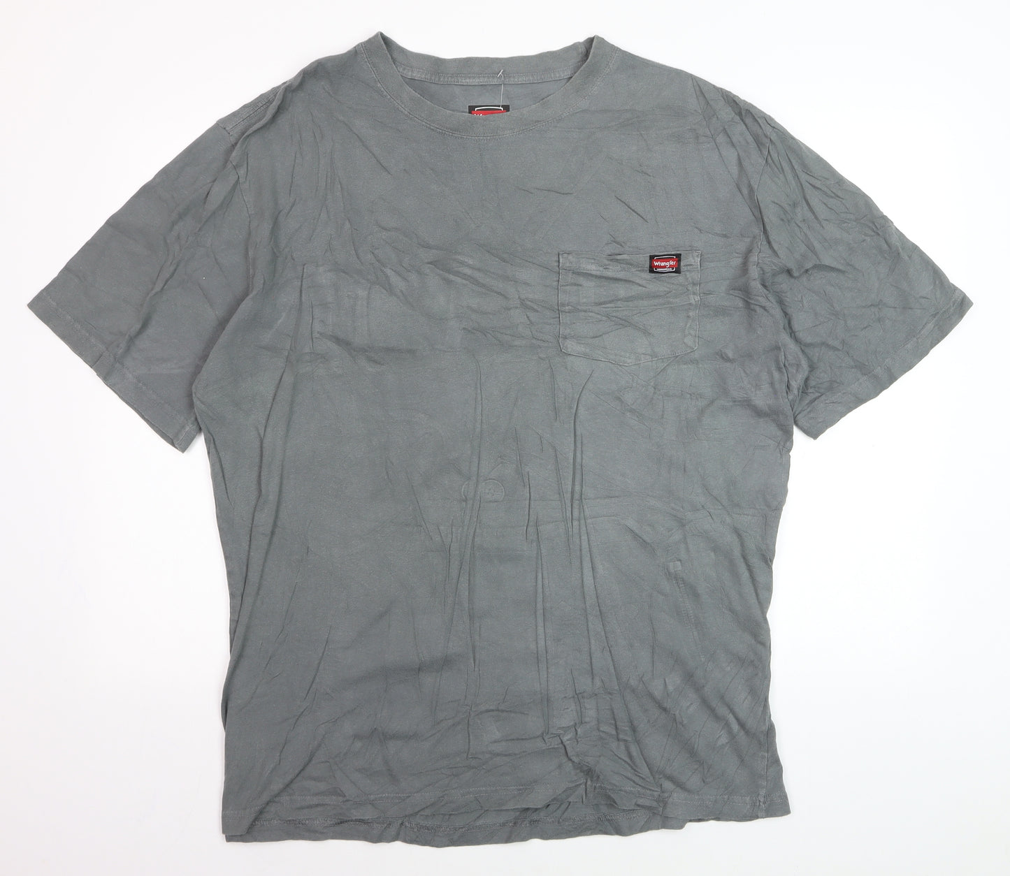 Wrangler Workwear Men's Grey XLT Crew Neck Cotton Pocket T-Shirt