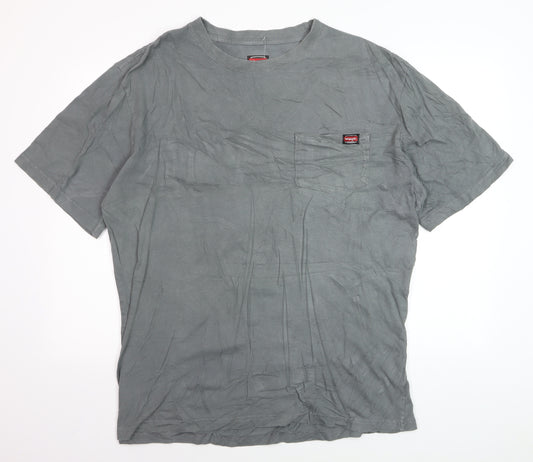 Wrangler Workwear Men's Grey XLT Crew Neck Cotton Pocket T-Shirt