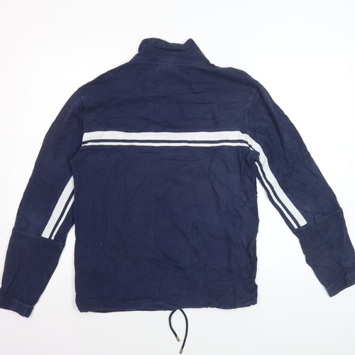 Lacoste Men's Blue Half Zip Cotton Sweatshirt Size S