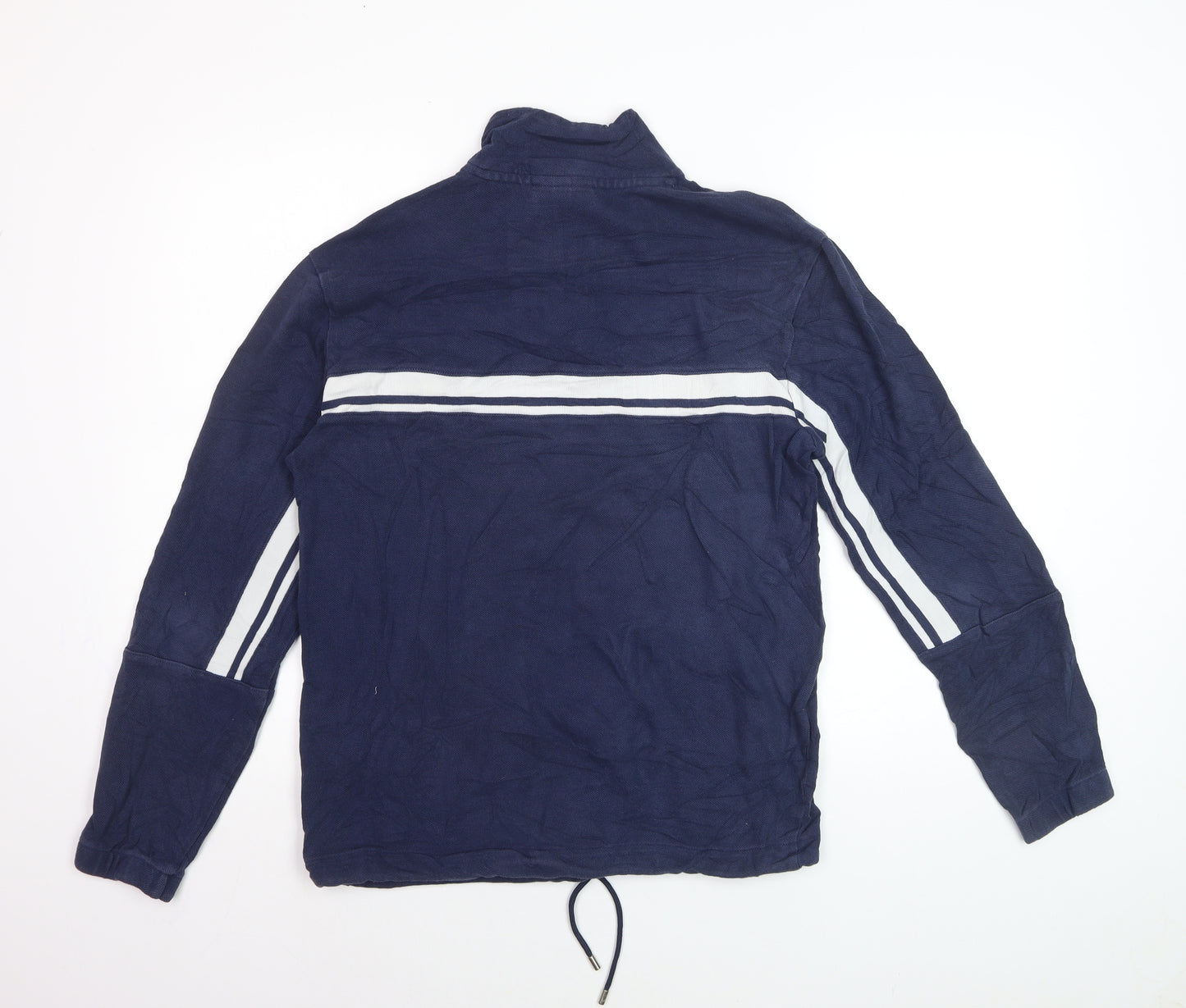 Lacoste Men's Blue Half Zip Cotton Sweatshirt Size S
