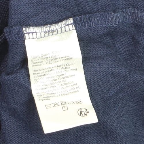 Lacoste Men's Blue Half Zip Cotton Sweatshirt Size S