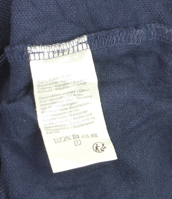 Lacoste Men's Blue Half Zip Cotton Sweatshirt Size S