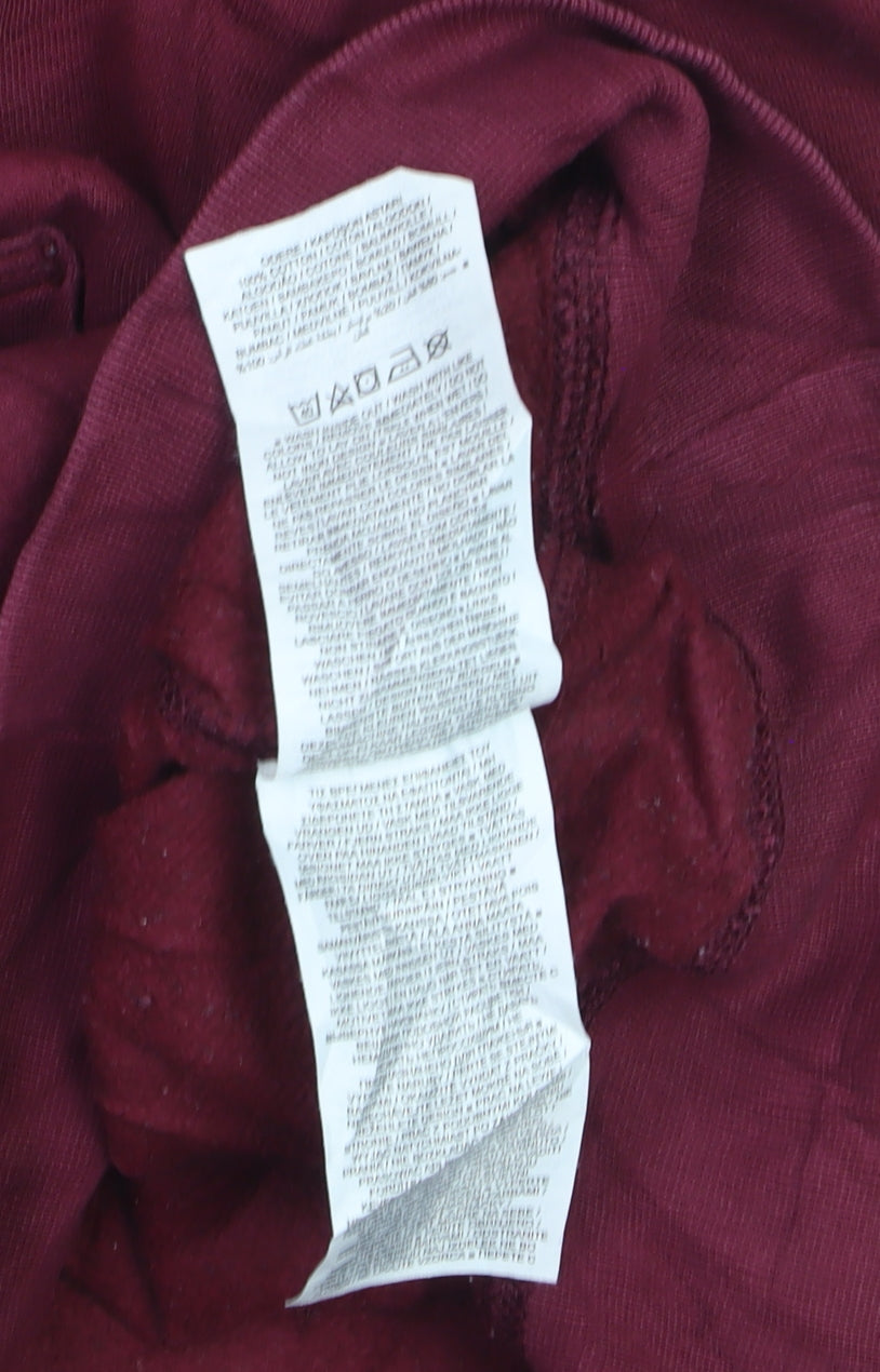 Nike Men's Red XL Pullover Hoodie with Logo