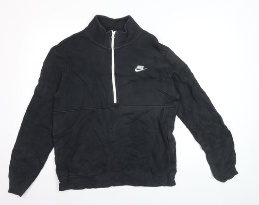 Nike Men's Black 1/2 Zip Pullover Sweatshirt M Regular Fit