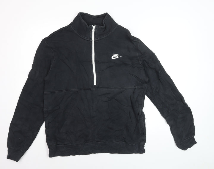 Nike Men's Black 1/2 Zip Pullover Sweatshirt M Regular Fit