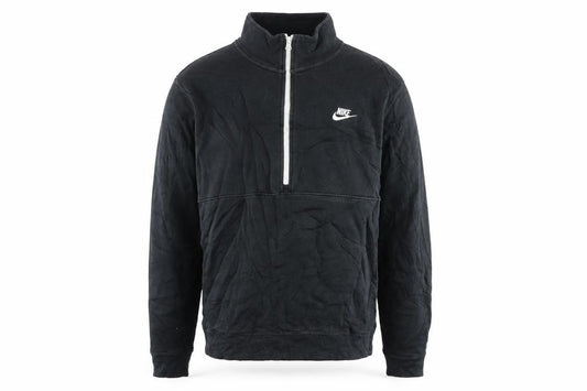 Front view of Nike Men's Black 1/2 Zip Pullover Sweatshirt M Regular Fit