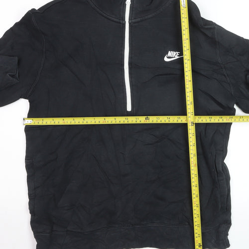 Nike Men's Black 1/2 Zip Pullover Sweatshirt M Regular Fit