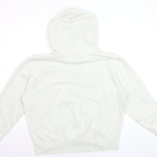 Nike Men's White Pullover Hoodie S Regular Fit Fleece Logo