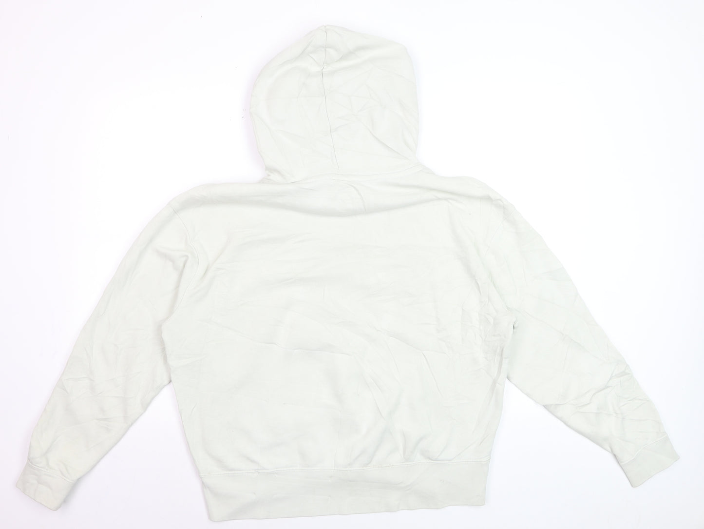Nike Men's White Pullover Hoodie S Regular Fit Fleece Logo