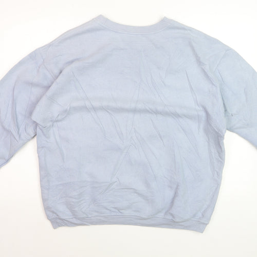 Nike Womens Blue Pullover Sweatshirt XL 80% Cotton Casual Classic