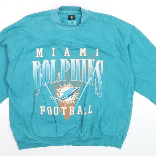 Cotton On NFL Team Apparel Men's Blue Miami Dolphins Sweatshirt M