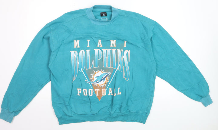 Cotton On NFL Team Apparel Men's Blue Miami Dolphins Sweatshirt M