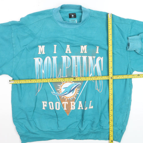 Cotton On NFL Team Apparel Men's Blue Miami Dolphins Sweatshirt M