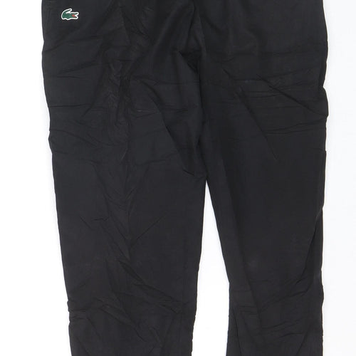 Lacoste Sport Men's Black Relaxed Fit Jogger Trousers Size M Polyester