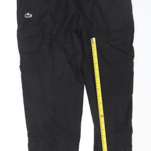 Lacoste Sport Men's Black Relaxed Fit Jogger Trousers Size M Polyester