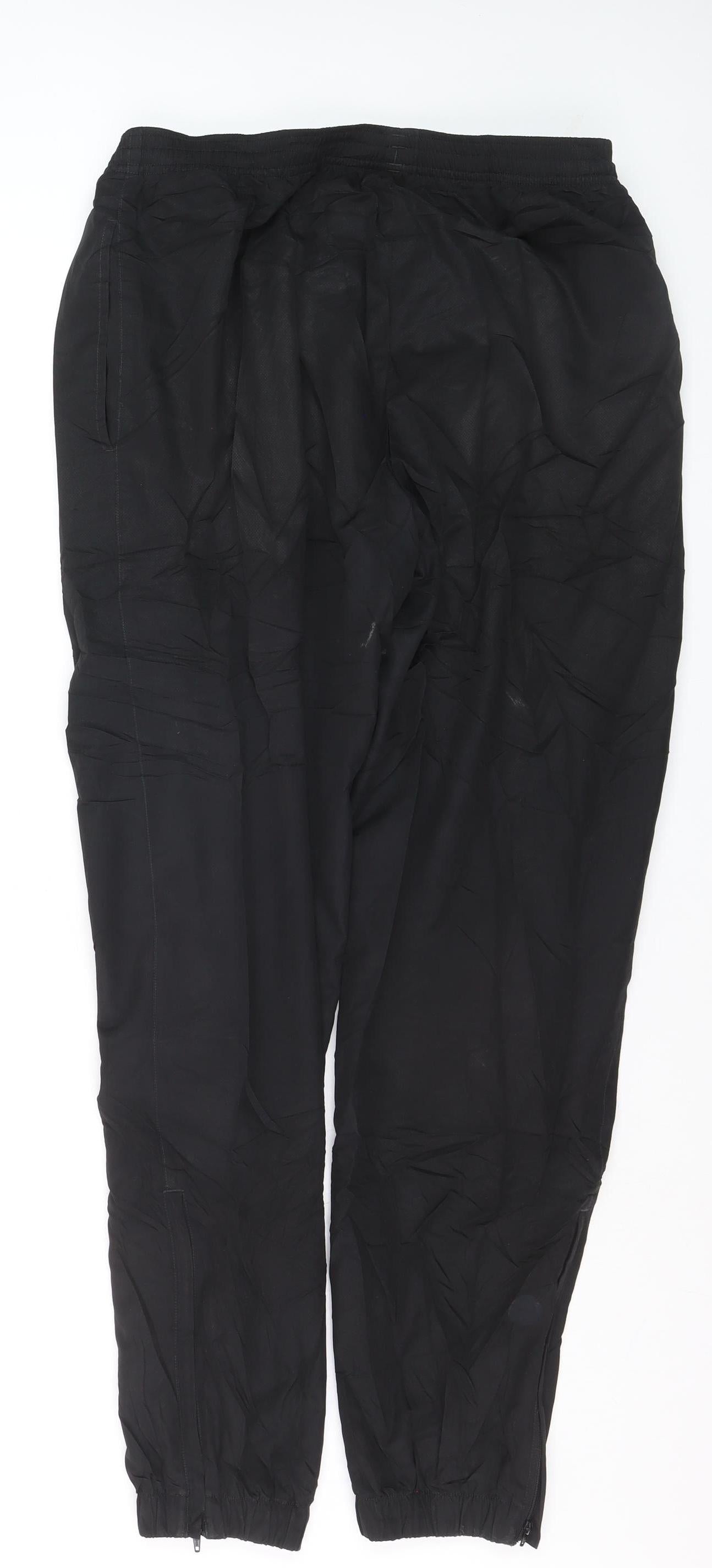 Lacoste Sport Men's Black Relaxed Fit Jogger Trousers Size M Polyester