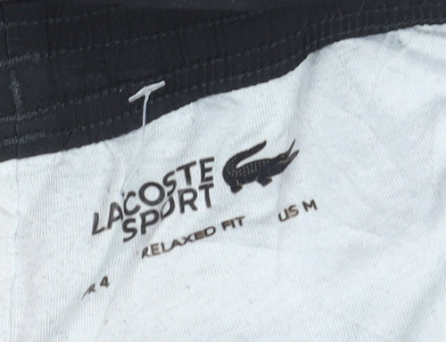 Lacoste Sport Men's Black Relaxed Fit Jogger Trousers Size M Polyester