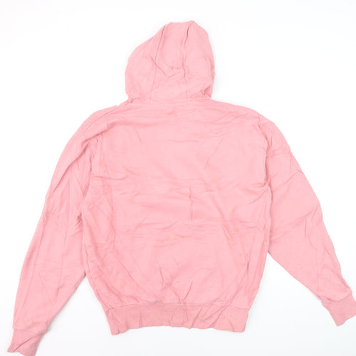 Ellesse Womens Pink Pullover Hoodie Medium Logo Print Casual