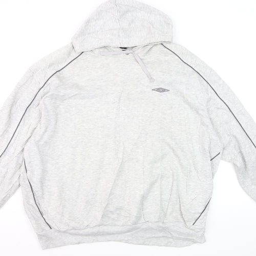 Umbro Men's Grey 2XL Pullover Hoodie Fleece Sportswear