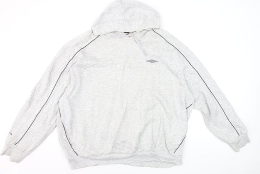 Umbro Men's Grey 2XL Pullover Hoodie Fleece Sportswear