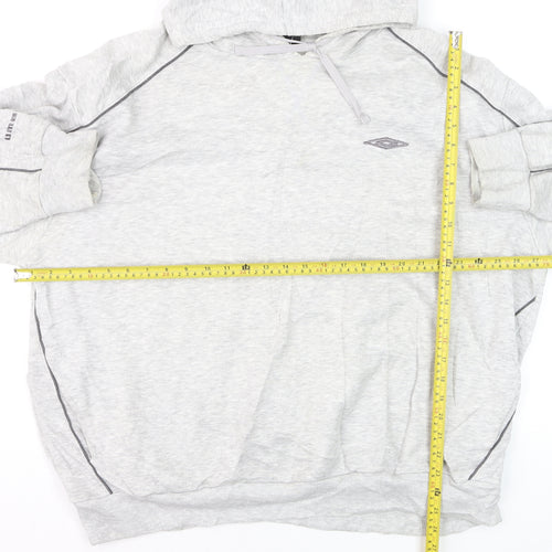Umbro Men's Grey 2XL Pullover Hoodie Fleece Sportswear