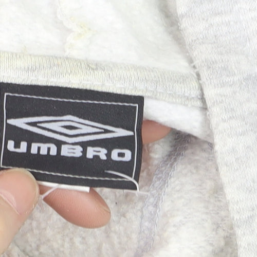 Umbro Men's Grey 2XL Pullover Hoodie Fleece Sportswear