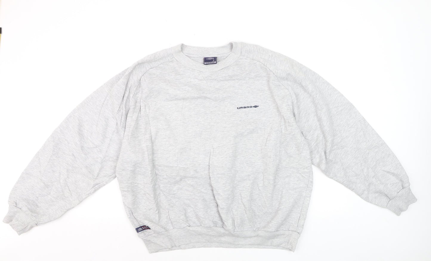 Umbro Men's Grey XL Pullover Sweatshirt Retro Logo Crew Neck