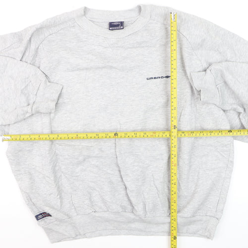 Umbro Men's Grey XL Pullover Sweatshirt Retro Logo Crew Neck