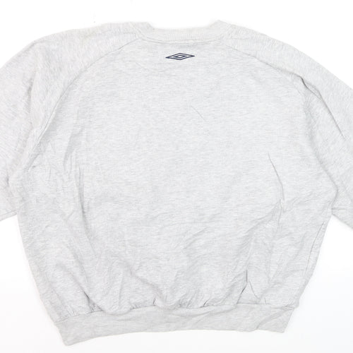 Umbro Men's Grey XL Pullover Sweatshirt Retro Logo Crew Neck