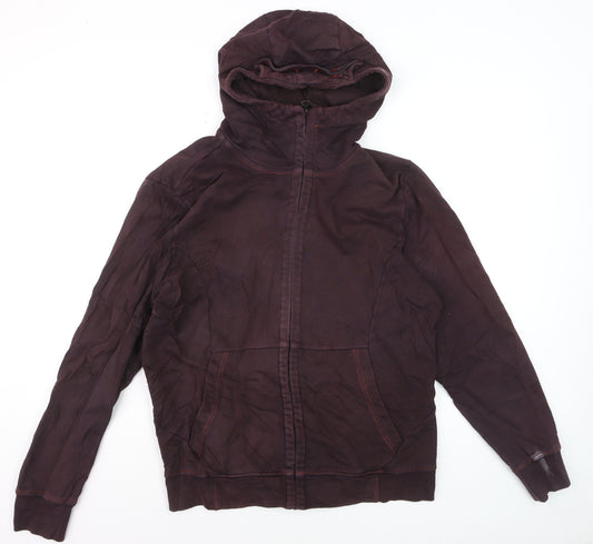 C.P. Company Men's Brown Full Zip Hoodie XL Cotton Knit