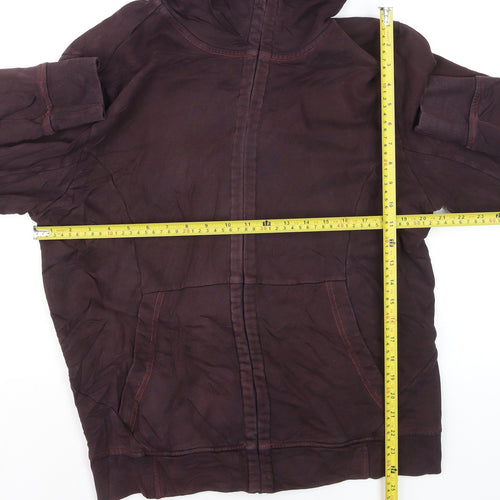 C.P. Company Men's Brown Full Zip Hoodie XL Cotton Knit