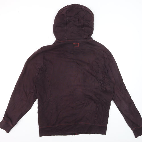 C.P. Company Men's Brown Full Zip Hoodie XL Cotton Knit