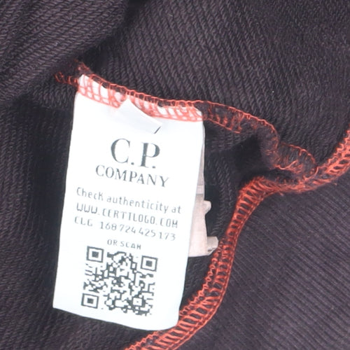 C.P. Company Men's Brown Full Zip Hoodie XL Cotton Knit