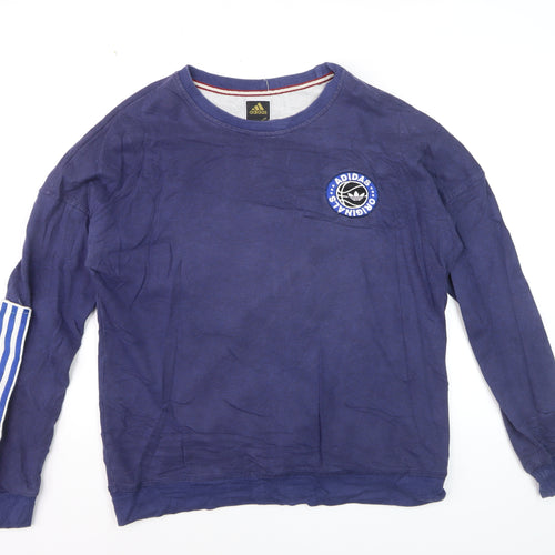 Adidas Originals Blue Men's XL Pullover Sweatshirt Crew Neck Long Sleeve