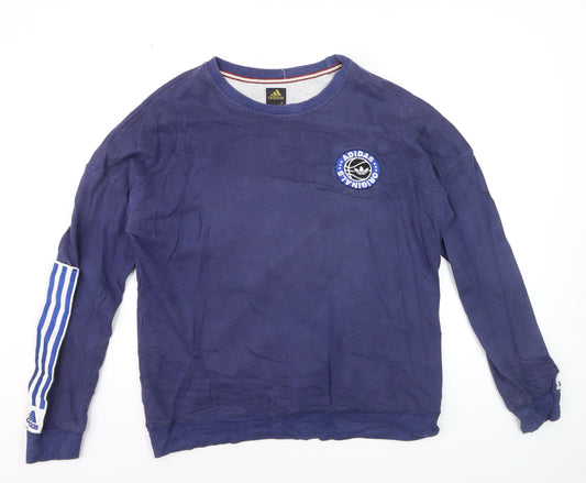 Adidas Originals Blue Men's XL Pullover Sweatshirt Crew Neck Long Sleeve