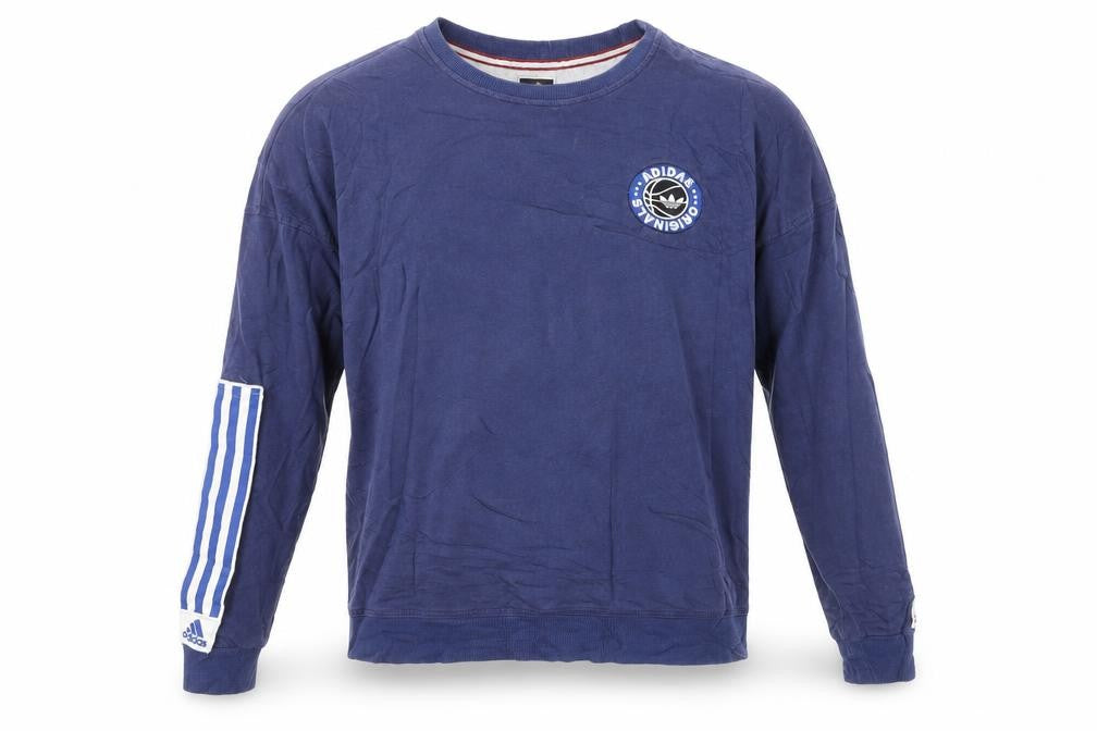 Adidas Originals Blue Men's XL Pullover Sweatshirt Crew Neck Long Sleeve