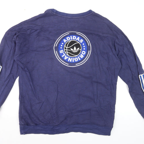 Adidas Originals Blue Men's XL Pullover Sweatshirt Crew Neck Long Sleeve