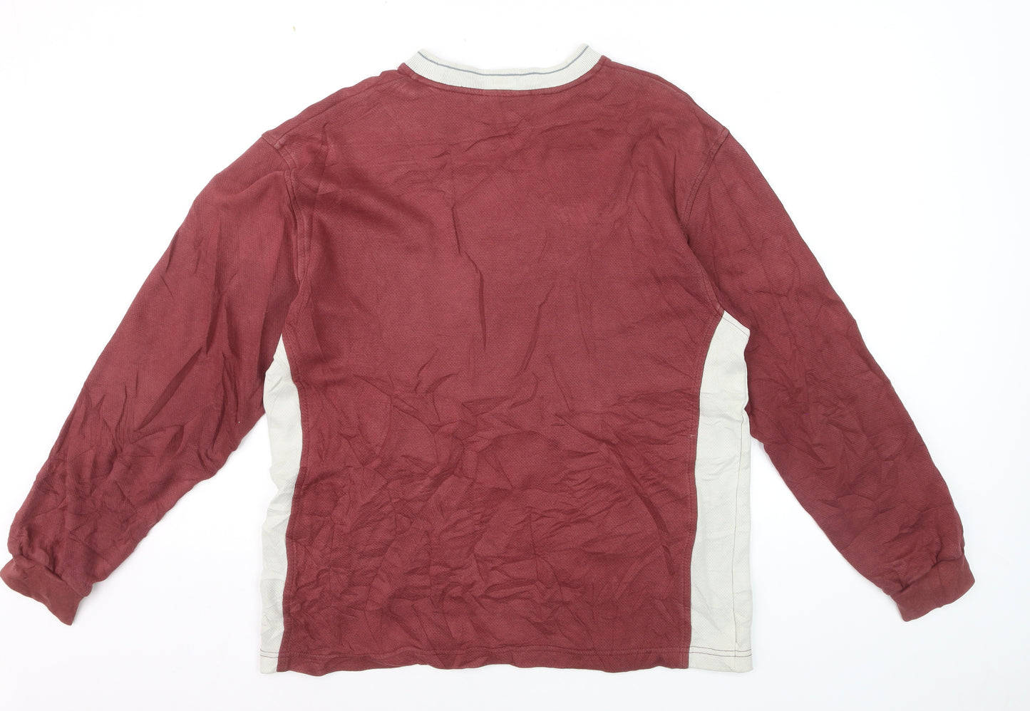 Umbro Men's Red Crew Neck Long Sleeve Pullover Sweatshirt M