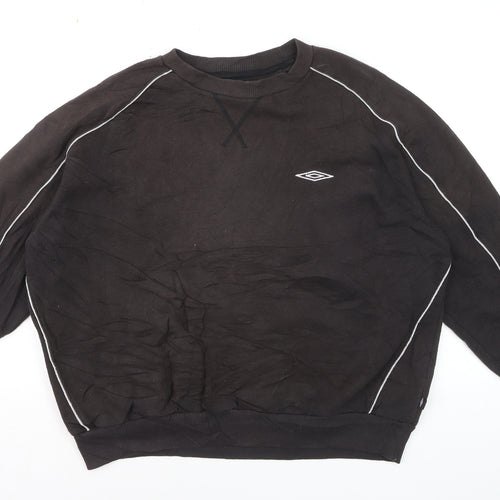 Umbro Men's Black XL Pullover Crew Neck Fleece Sweatshirt