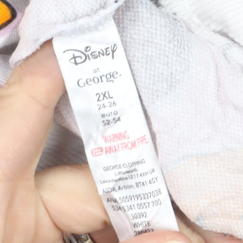 Disney at George Women's White Halloween Mickey & Minnie Sweatshirt 2XL