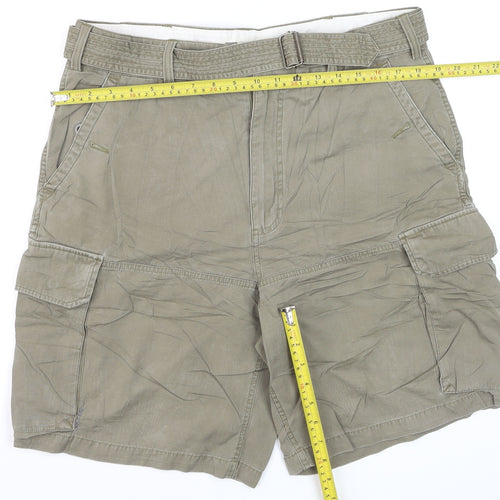 GAP Men’s Beige Cargo Shorts Size 34 Regular Cotton Belted