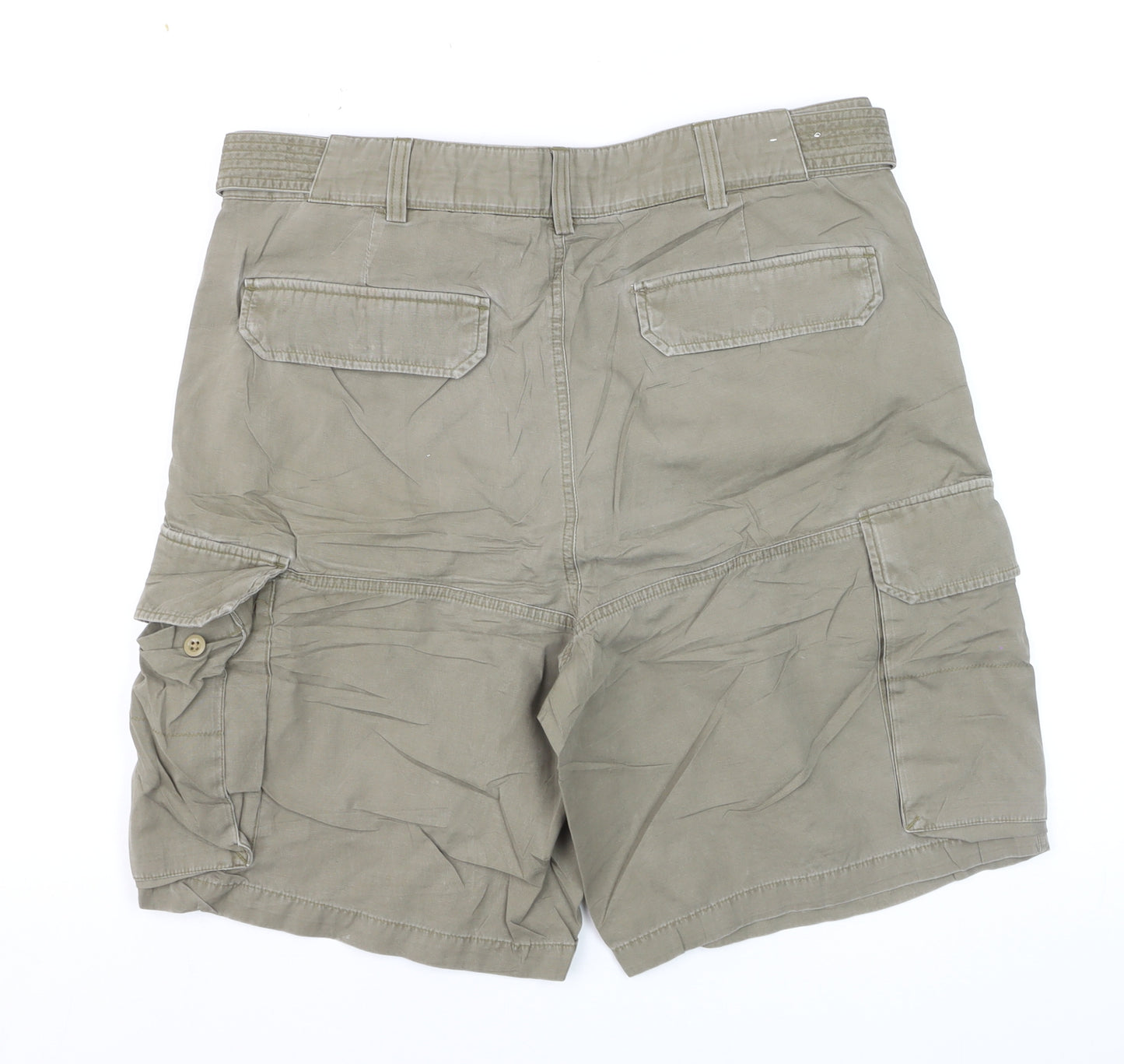 GAP Men’s Beige Cargo Shorts Size 34 Regular Cotton Belted