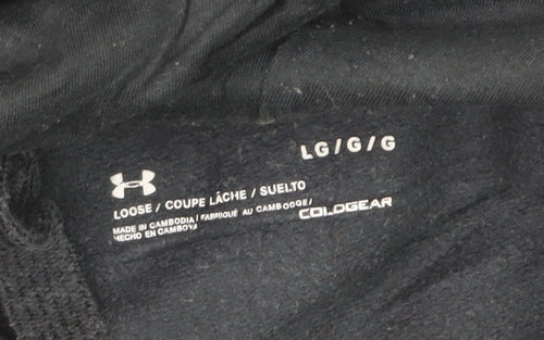 Under Armour Mens Black Pullover Hoodie Large Fleece Sportswear