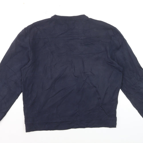 Calvin Klein Men's Blue Logo Pullover Sweatshirt Size L